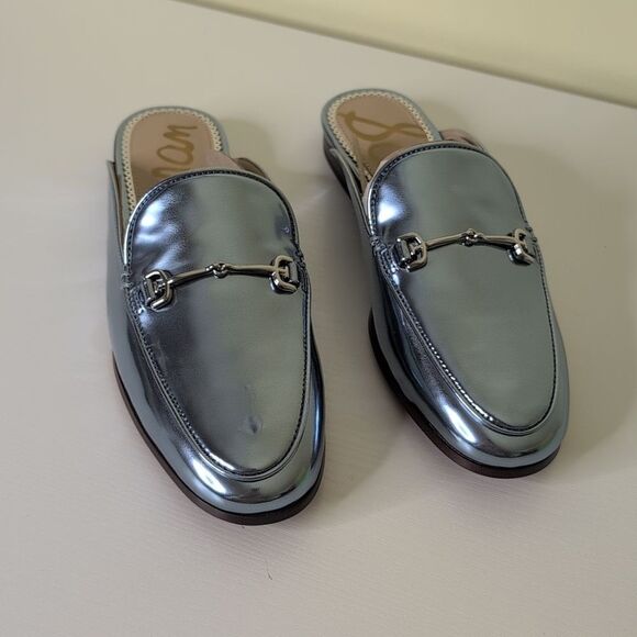Sam Edelman Size 6 Linnie Mule In Metallic Sky, NEW - Picture 3 of 11